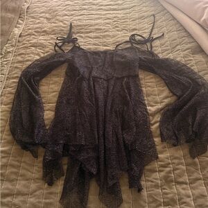 SHEIN Black Mesh Top